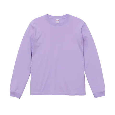 5.6オンス ロングスリーブTシャツ（1.6インチリブ） カラー:ライトパープル（494）