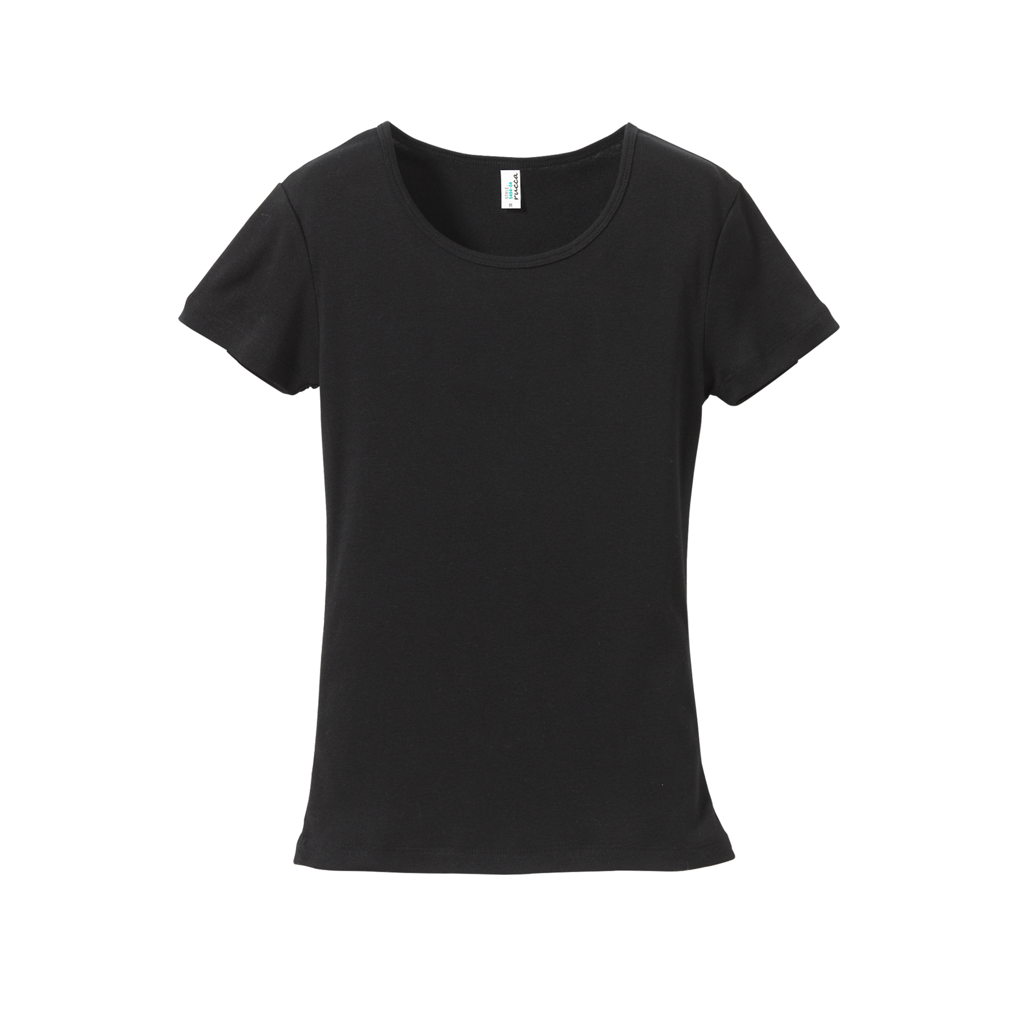 6.2オンス CVC フライス Tシャツ ブラック